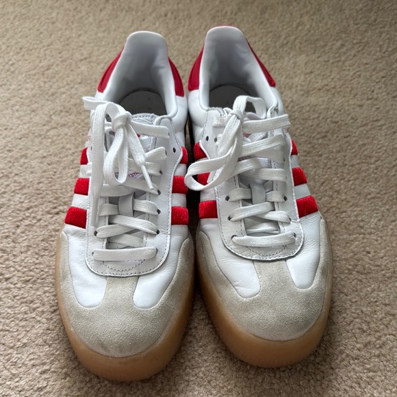 Adidas Sambae White and Red Trainers - Picture 4 of 6